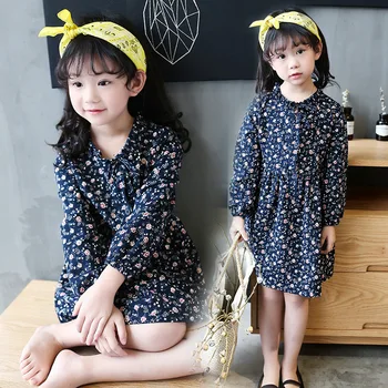 

2018 Time-limited Cotton Nylon Autumn New Tide Girls Dress Long Sleeve Shivering Rendering Kids Dresses For Wedding Party Wear