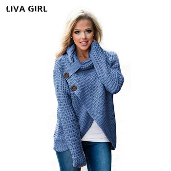 

2018 Brand Fashion Autumn Winter Warm Sweater Long-Sleeve Elastic Sweater Female Pullover Turtleneck Knitted Sweaters Tops