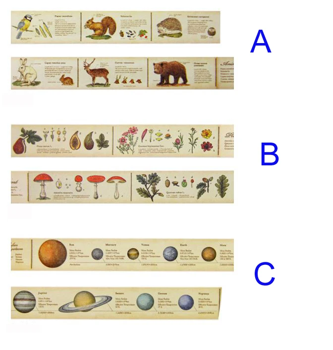 MT EX серия Маскировочная лента животные растения минералы солнечная система цифры васи лента Япония