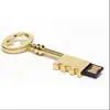 Mini tiny Metal Gold Key USB Flash Drive Pen Drive Pendrive 4GB 8GB 16GB 32GB 64GB 128GB Flash Memory Stick Drive U Disk