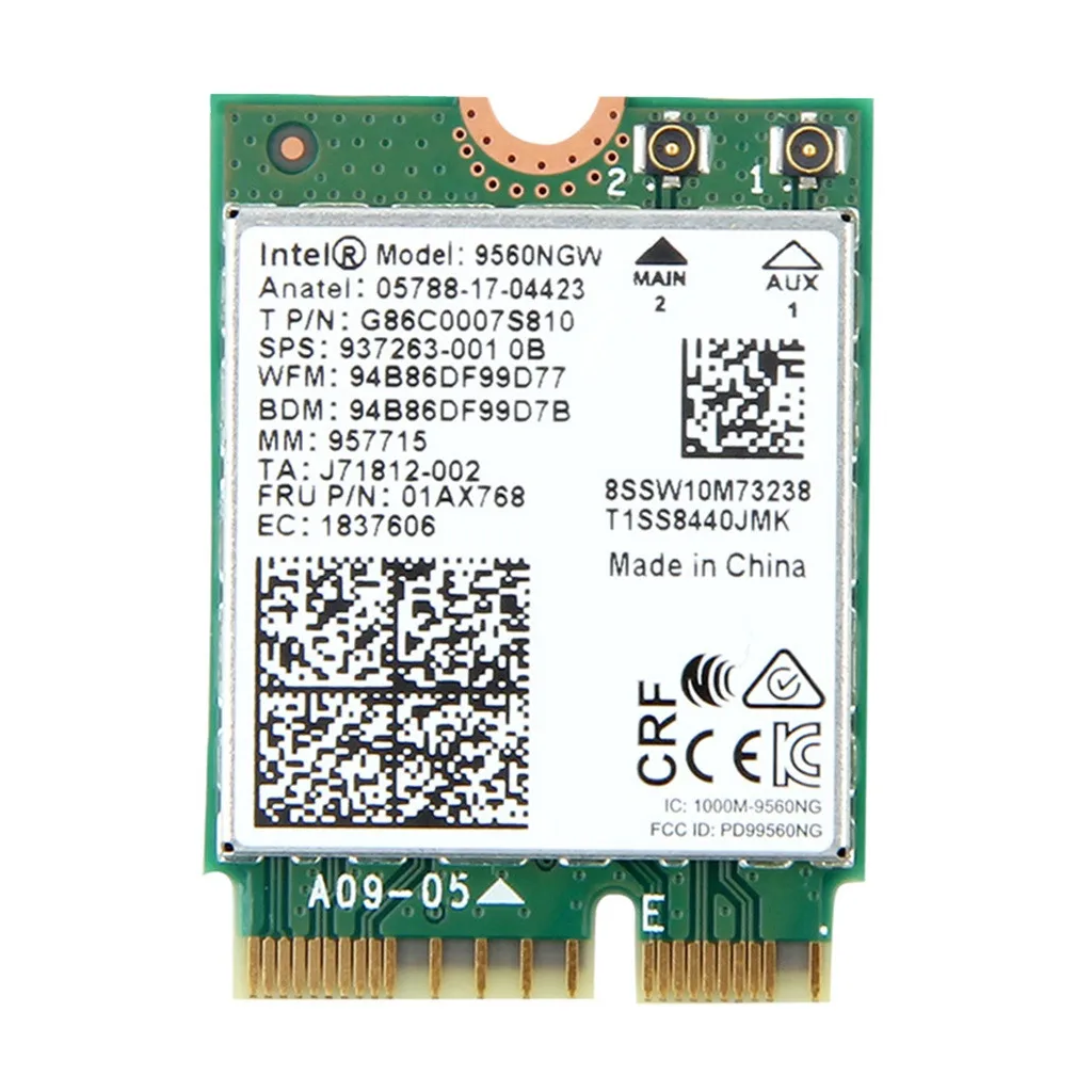 867 Мбит/с Беспроводная 9560NGW Wifi сетевая карта для Intel 9560 двухдиапазонный NGFF 2X2 802.11AC