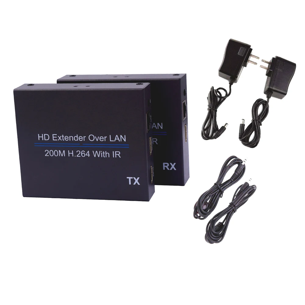

200m HD Extender Over LAN H.264 Splitter Transmitter with IR Retransmission HSJ-19