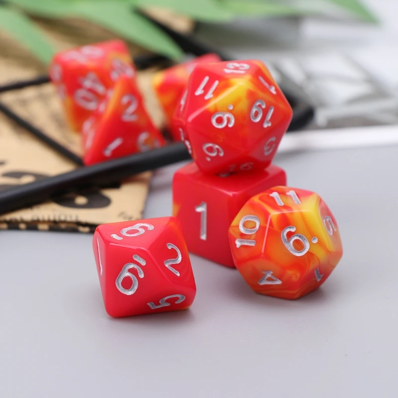 7 игральный двусторонний D4 D6 D8 D10 D12 D20 для игры Magic the Gathering D & RPG Poly|Кубики| |