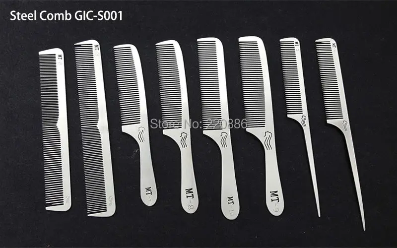 

Stainless Steel Hair Comb Hairdressing Comb Set Hairstyling Comb Hair Salon Barbers Comb GIC-S001 (8PCS/Set)