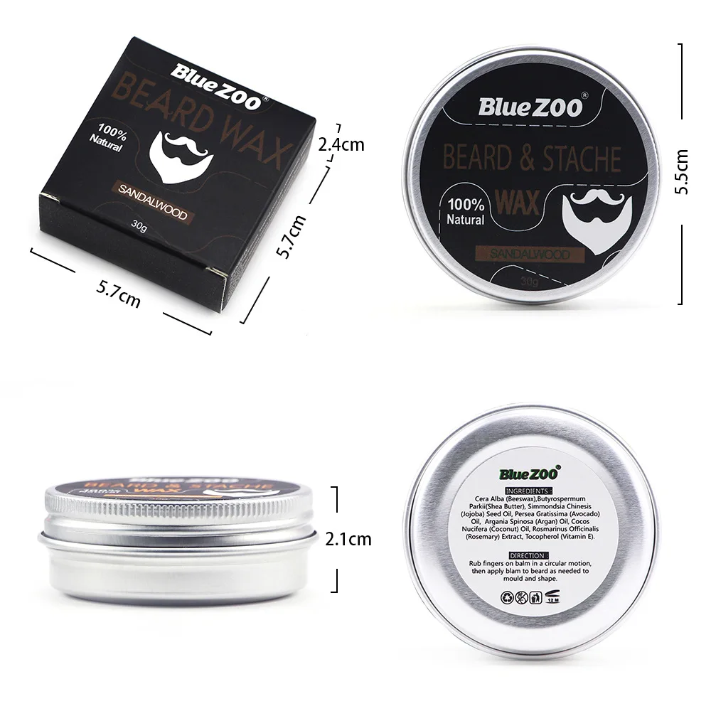 Blue Zoo moisturizing beard cream 10% natural beard balm for mens hair care styling Beeswax Facial Hair Moustache Oils BZ019 Blue Zoo moisturizing beard cream 10% natural beard balm for mens hair care styling Beeswax Facial Hair Moustache Oils BZ019
