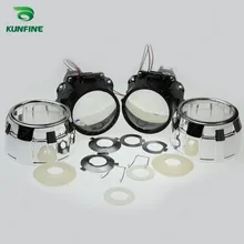 KUNFINE 2PCS/lot 2.5 inch Bi-Xenon HID Projector Lens car high/low beam for car headlight halogen or xenon bulb