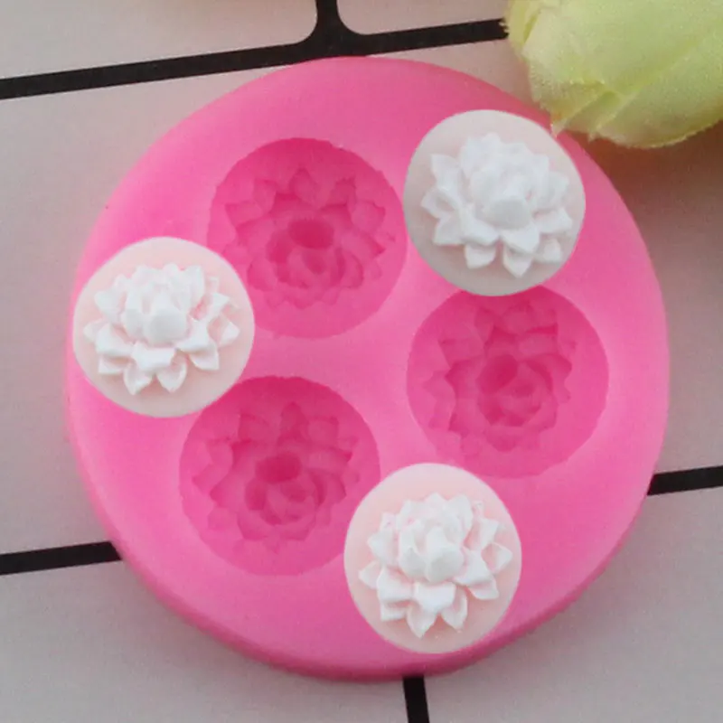 

Mujiang DIY 3 Little Flowers Cake Silicone Molds Gumpaste Chocolate Resin Clay Candy Moulds Fondant Cake Decorating Baking Tools