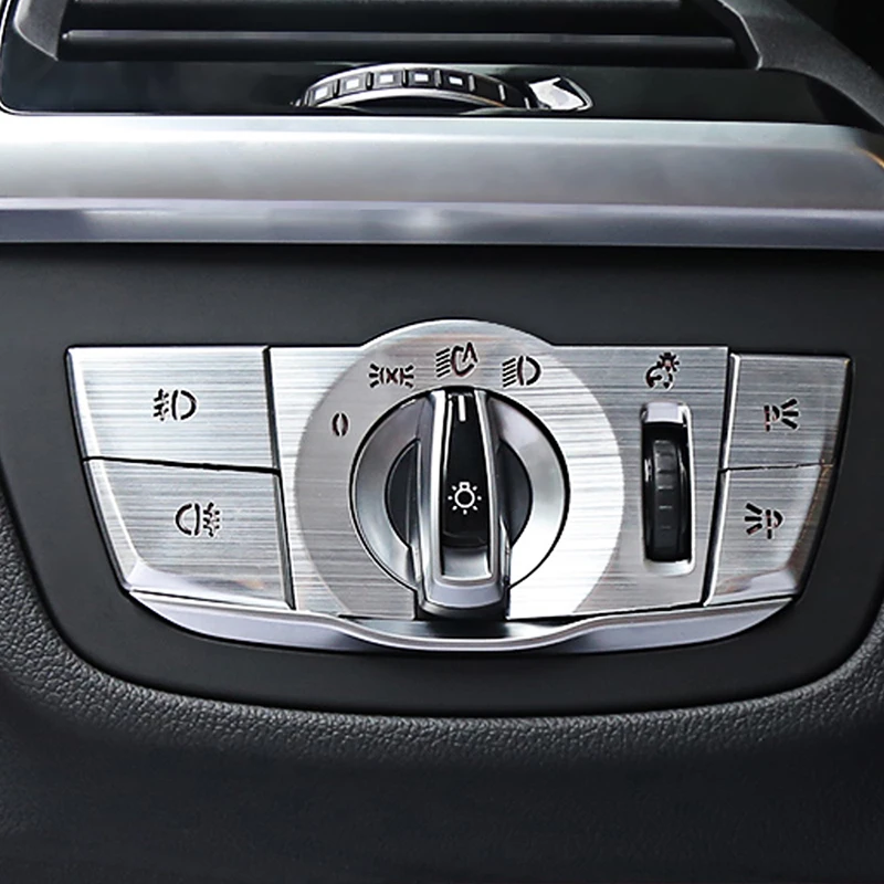 

Gelinsi For 2018 BMW X3 G01 car light switch button trim cover Frame Sticker accessories