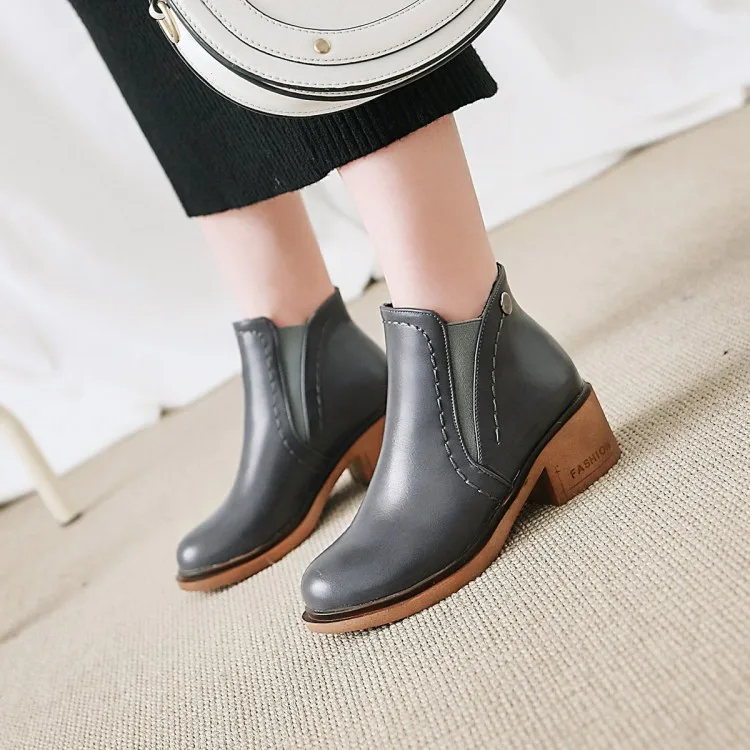 

Big Size 9 10 11 12 boots women shoes ankle boots for women ladies boots Casual thick with sleeve Korean version