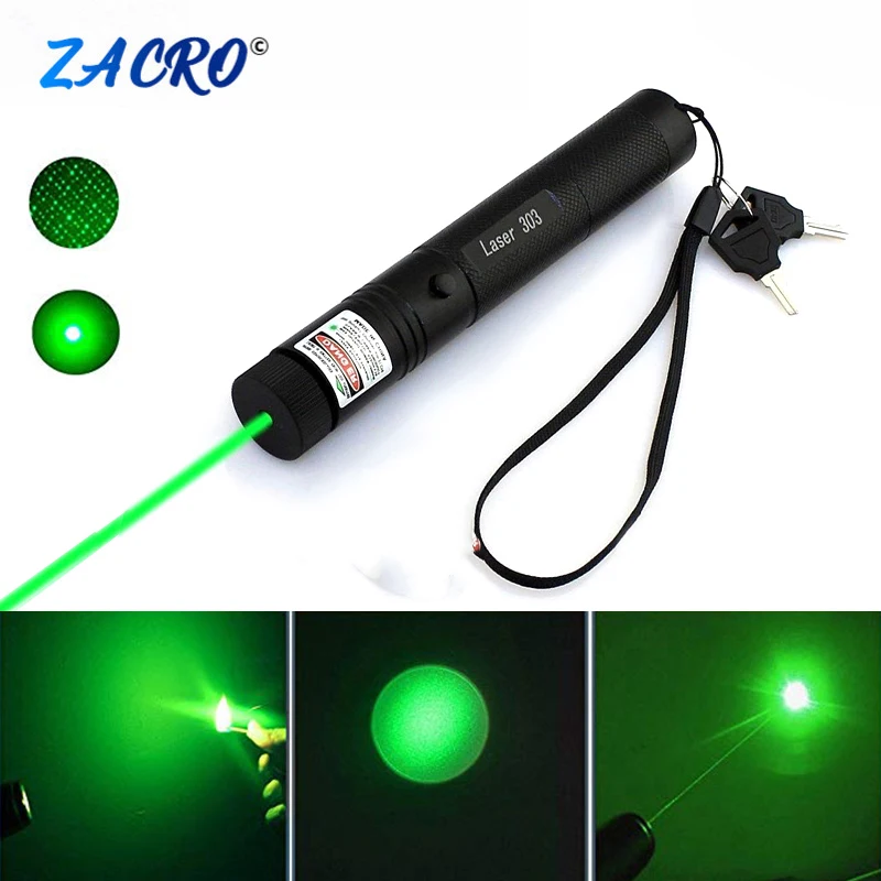 

10000m 532 nm Green Laser Red Laser Blue Pointer Sight Powerful Device Powerful device Adjustable Focus Lazer with laser 303 #2