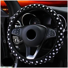 Steering Wheel Cover DIY Wheel Cover Soft Plush Steering-Wheel Car Styling Interior Car Accessories Funda Volante