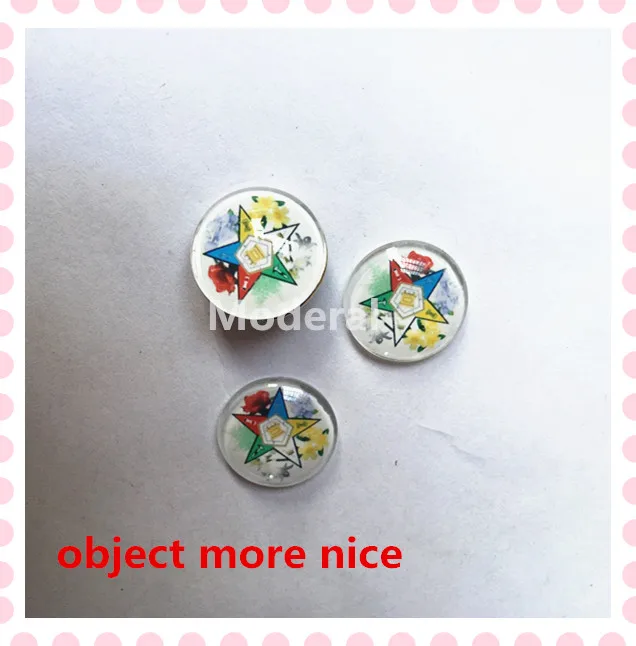 

Order of Eastern Star 18mm chunk button customized OES jewelry accessories glass snaps findings 10-20pcs/lot,ONC061,customized