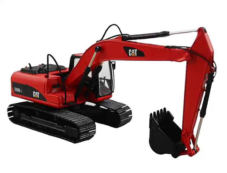 red excavator toy