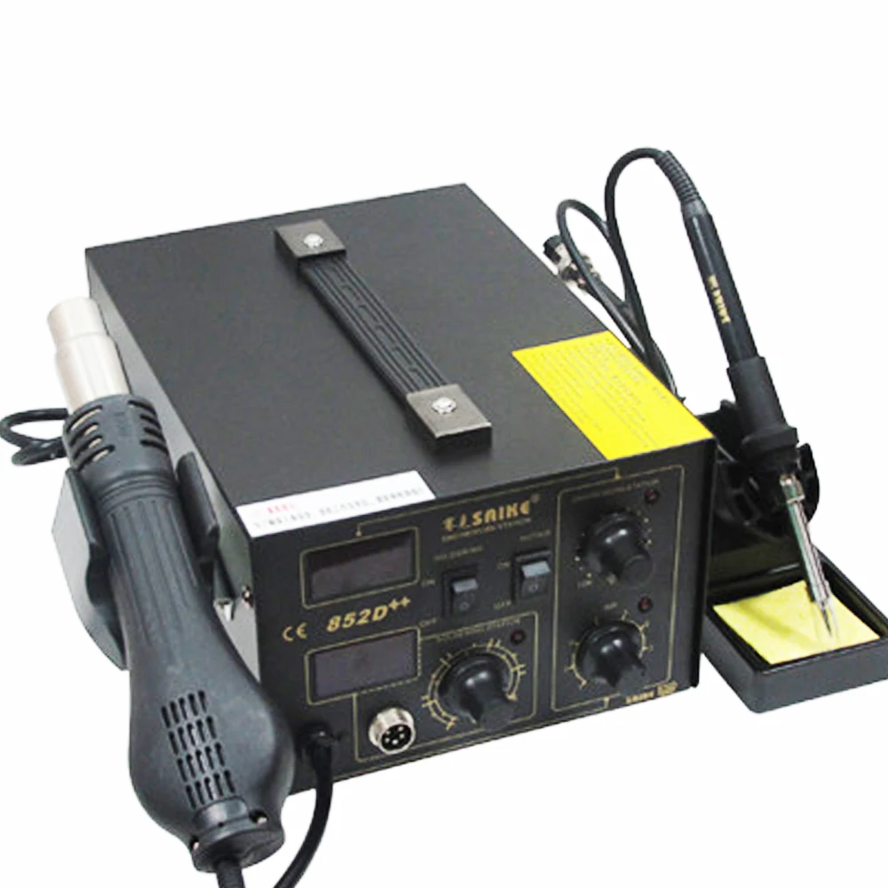Станция паяльная Saike 852D ++ 2 в 1 220 В/110 В С термофеном|saike 852d|saike solderingsoldering station saike |