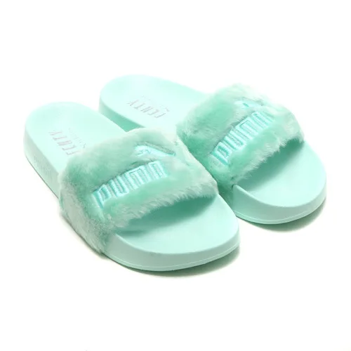 chinelo puma verde agua