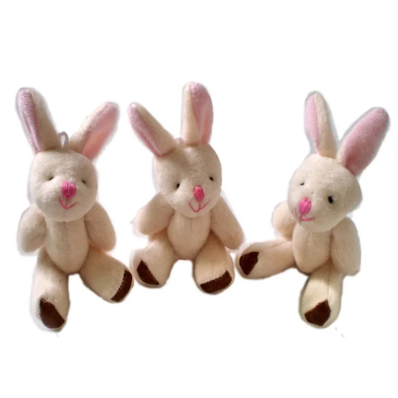 20 шт./партия Kawaii Мини кролик плюшевый игрушки цветок кролик мягкие игрушки для животных маленькая подвеска на телефон сумки подарки для свадьбы 006 - Цвет: Rabbit plush