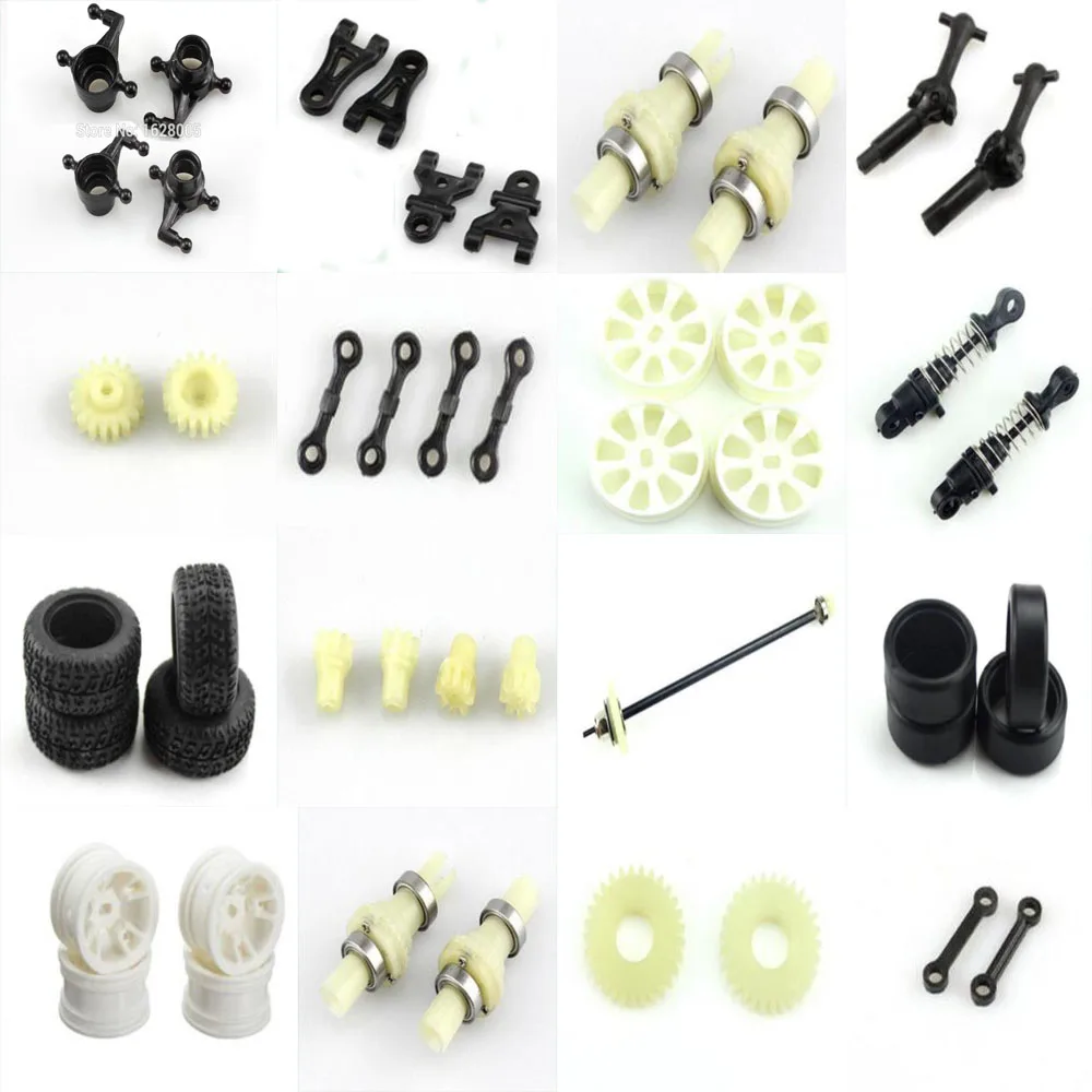 

WLtoys a202 a212 a222 a232 a242 a252 1:24 RC Car Spare Parts all part set gear shock absorber drive shaft differential tire etc