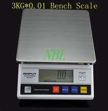 3kg x 0.1g Digital Kitchen Baking Scale Balance Counting 3000g 0.1g Electronic Bench Scales Table Top Laboratory Balance