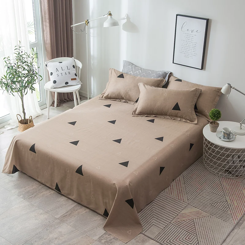Комплект постельного белья в современном стиле с наволочкой 3 шт. плоский лист