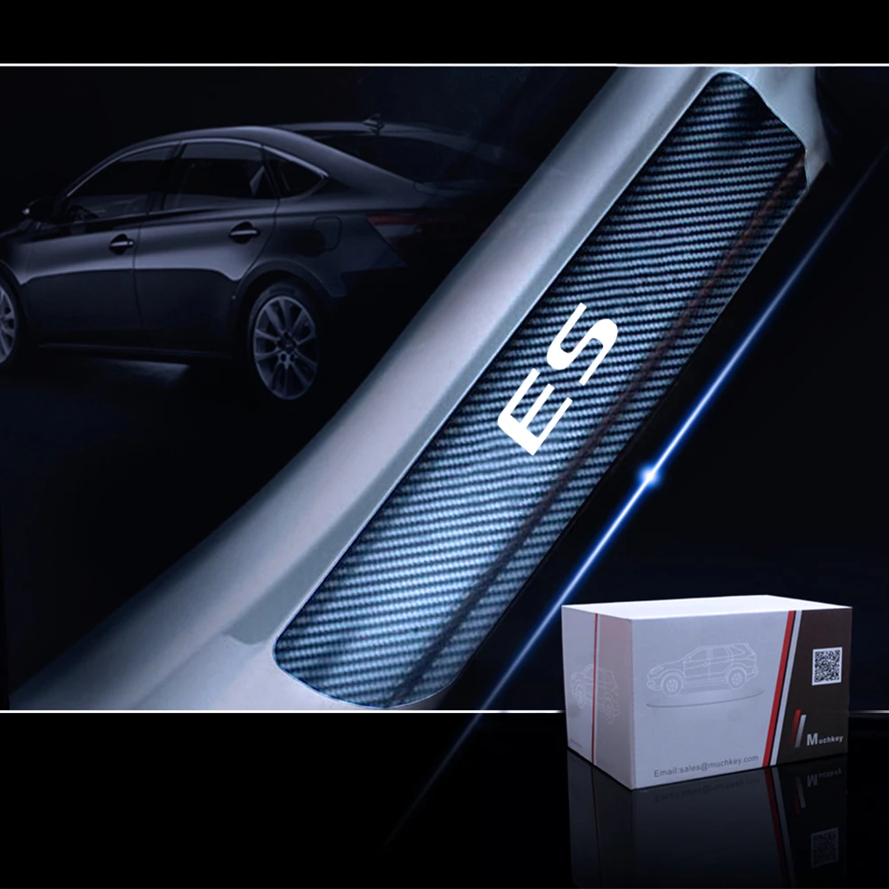 

For Lexus ES Serie Door Sill Plate Car Door Sill Sticker Door Sill Decoration Scuff Plate Carbon Fiber Vinyl Sticker Car Styliny