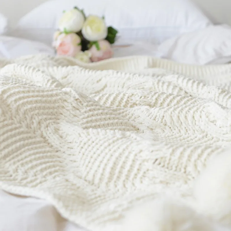 Вязаное одеяло банкет хлопок ультрамягкое одеяло на кровать/диван одеяло 130*160 см Скандинавское кондиционер одеяло