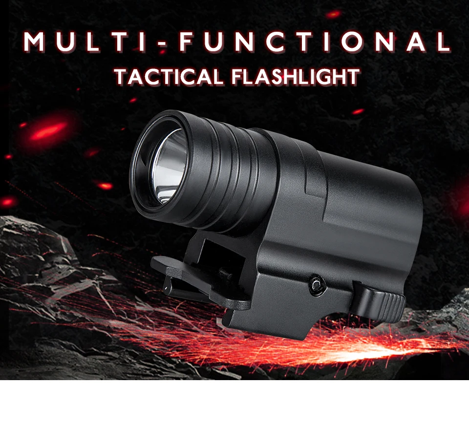 G01 LED Tactical Flashlight 2-Mode 320LM Military Weapon Lights Pistol Handgun Torch Light Handheld Flashlights (1)