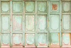 Винтаж порошок зеленого дверь печатных новорожденных открытый фонов для фотостудии Книги по искусству ткани древний фонов для фотографии