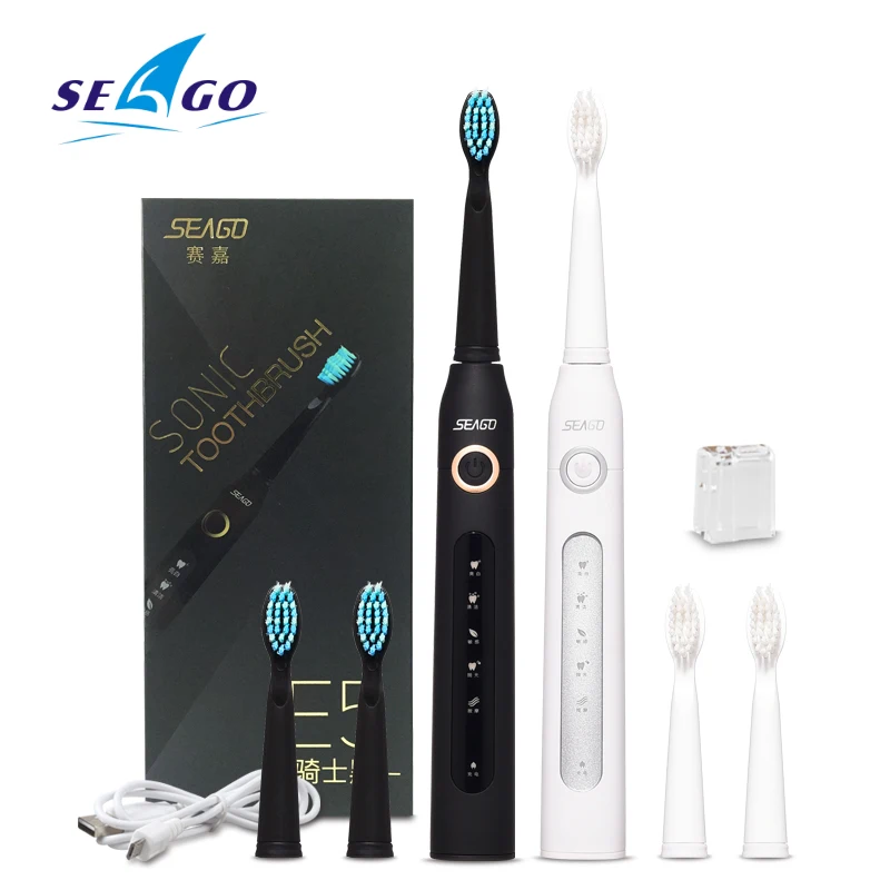 SEAGO 5 Modes Sonic Electric Toothbrush USB Charging Rechargeable