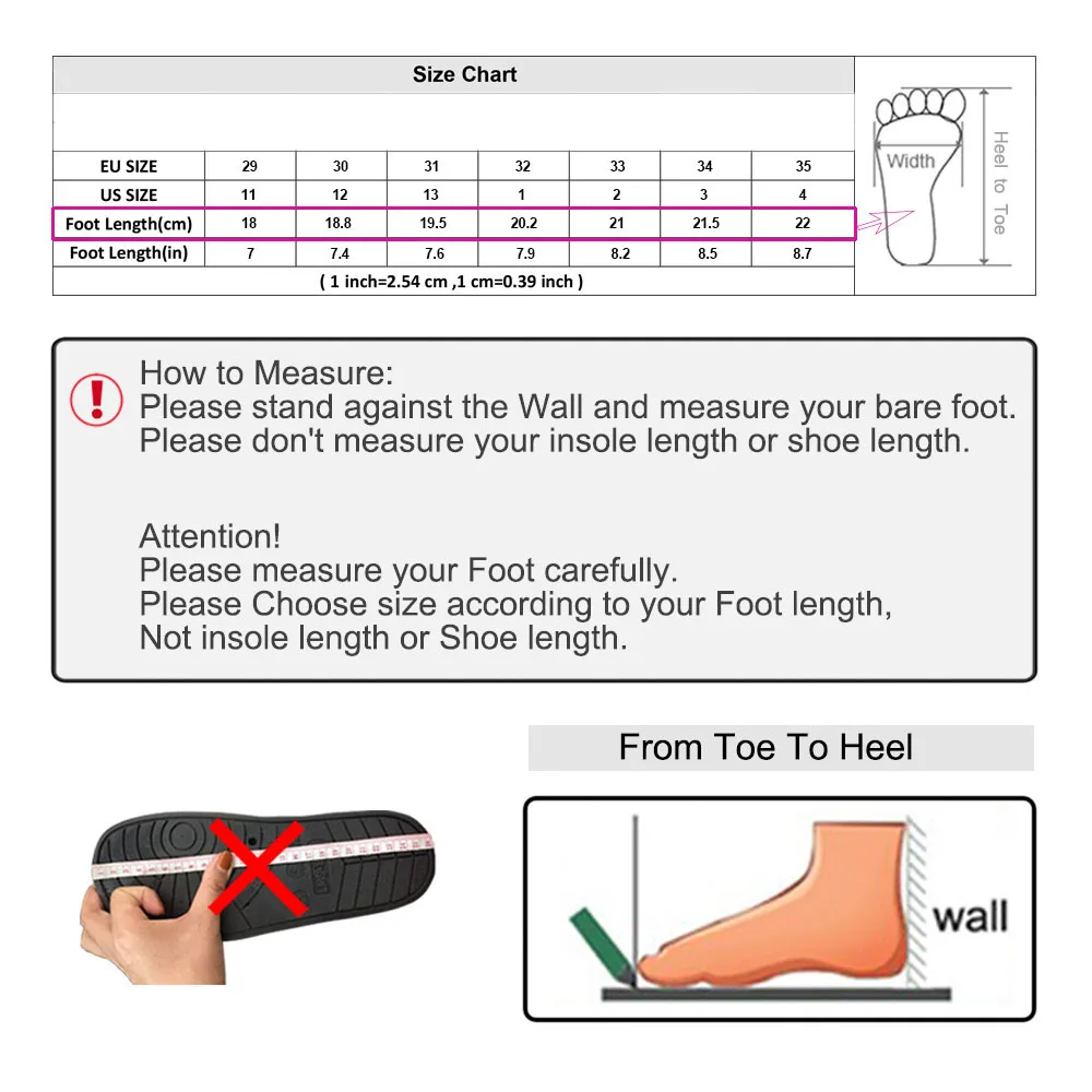 slipper size chart