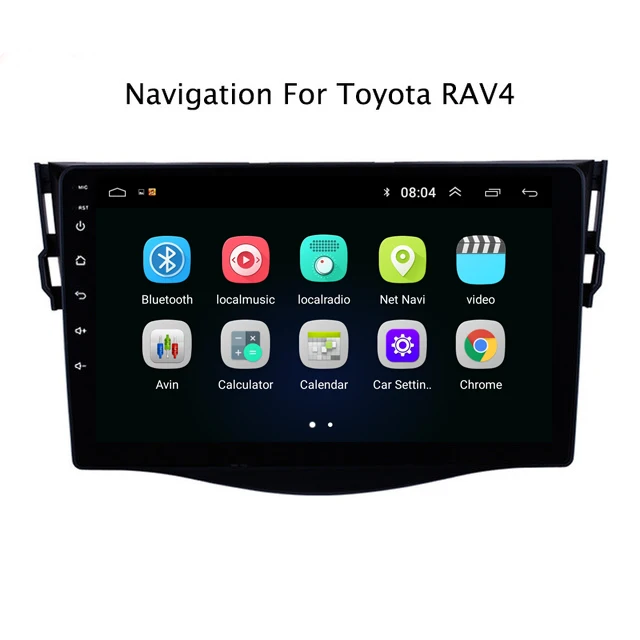 Discount 9" 2.5D IPS Android 8.1 Car DVD GPS Player For Toyota RAV4 2007 2008 2009-2012 Car Radio Stereo Head Unit with Navigation 3