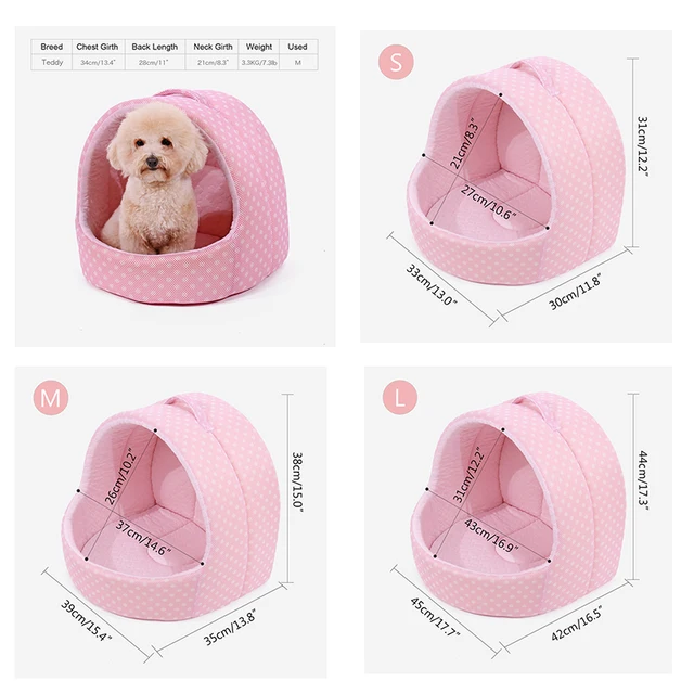 Pet Bed For Dog Cat Summer Breathable Cozy Safety Non-toxic Self-cooling Non-slip House Shape Kennel Nest Puppy Kitten Basket
