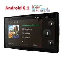 4 г 2din android 8,1 автомобиль радио авто Bluetooth один din мультимедийный плеер универсальный gps навигации 1024*600 МЖК dab tpms rds географические карты
