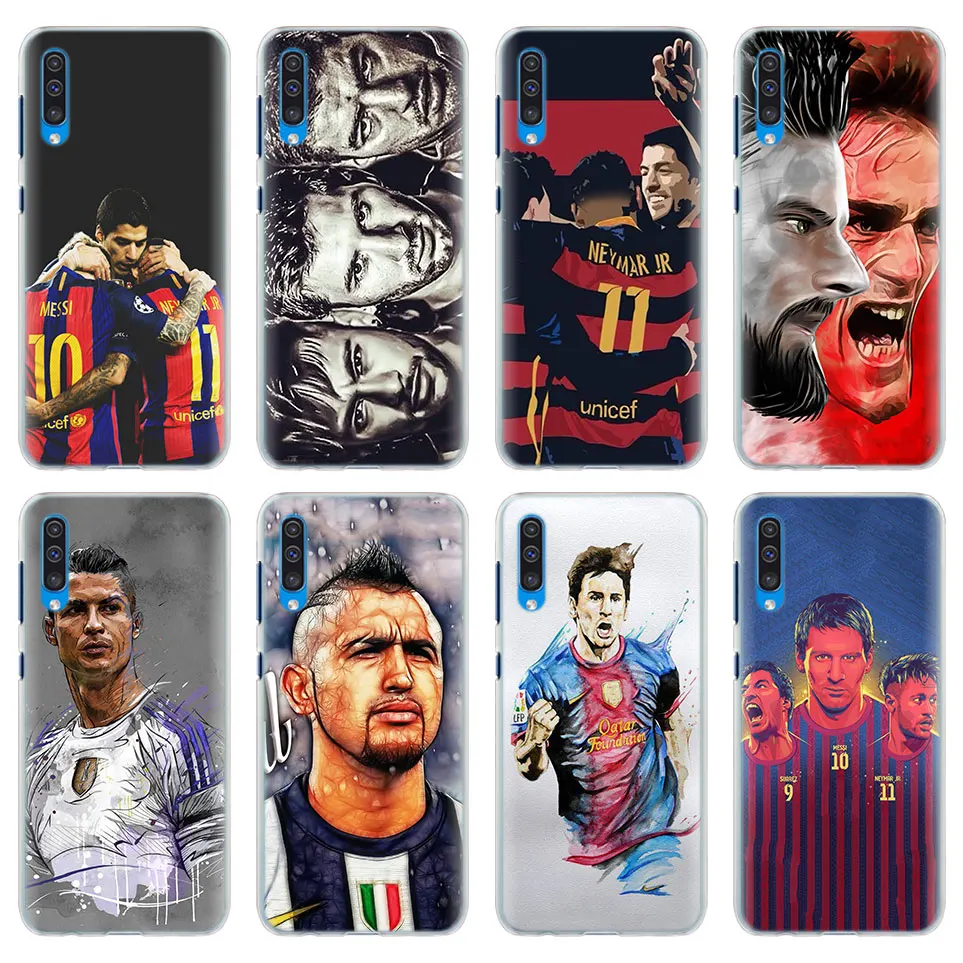 

Football star messi neymar Cases for Samsung Galaxy A6 A7 A8 + A9 A30 A50 M10 M20 M30 S10 Plus S10e Hard PC back cover