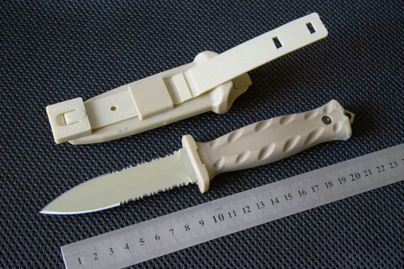 Trskt Fixed Blade Knife S30v Steel Fiberglass Handle ABS + Nylon Sheath