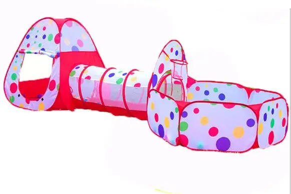 

Fun Pool-Tube-Tent Baby Game Tent House 3pcs/set Pop-up Crawling Play Tent Ocean Ball Playing Tunnel Kids Play Game House Tent