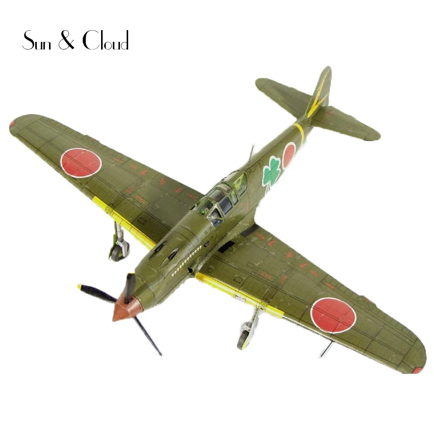 

1:50 DIY 3D Japanese Kawasaki Ki-61 Fighter Plane Aircraft Paper Model Assemble Hand Work Puzzle Game DIY Kids Toy