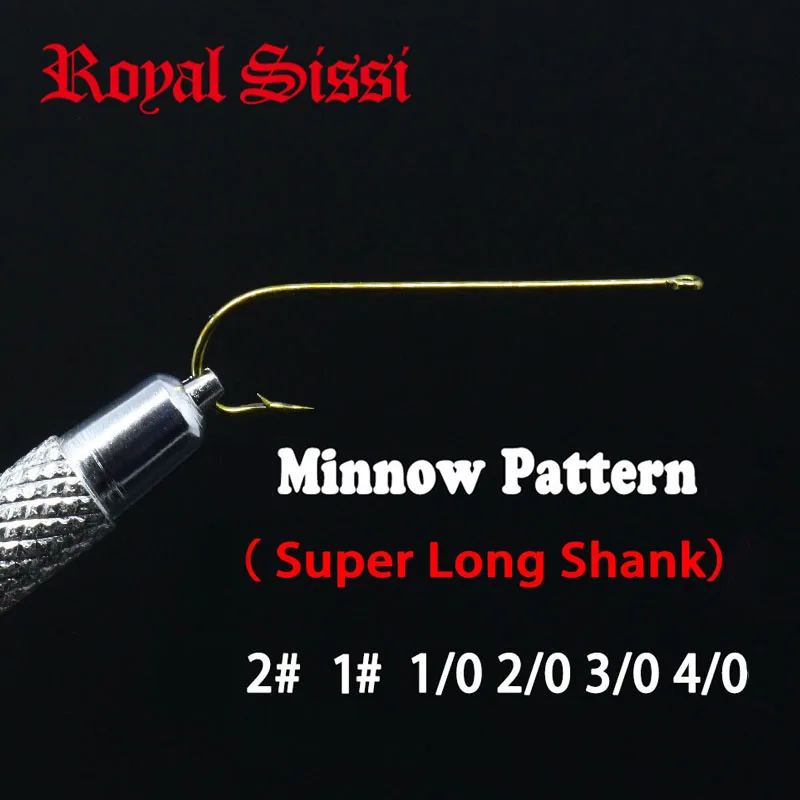 

30pcs/pack super long shank fly fishing streamer hooks for fly tying resin minnow fish patterns hook size 2# 1# 1/0 2/0 3/0 4/0