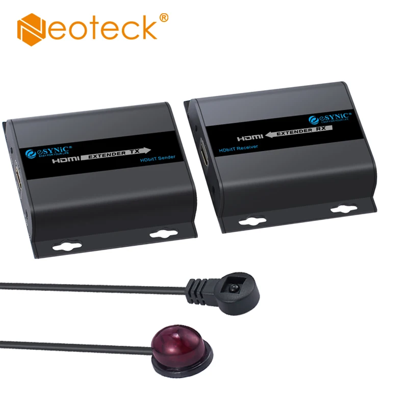 US $37.99 Neoteck 1080P 120m HDMI Extender Support Router And Switcher Over RJ45 Cat5Cat5eCat6 Cable HDbitT Ethernet Network Extender