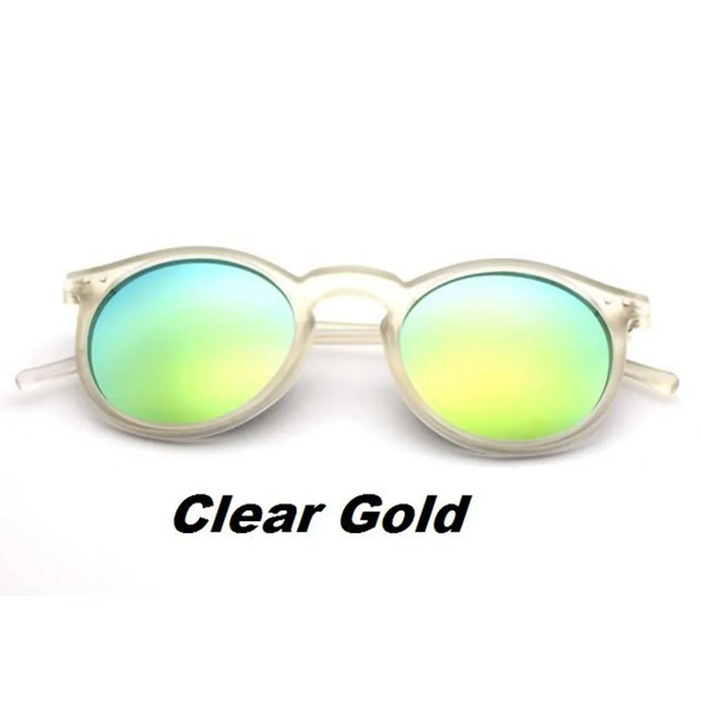 Солнцезащитные очки круглые зеркальные линзы солнцезащитные очки Для женщин Роскошные Пластик солнцезащитные очки классический ретро дорожные аксессуары - Цвет: 3