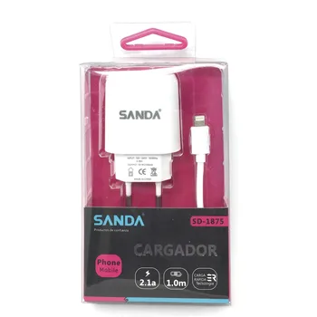 

Sanda-Cargador mobile tags double lightning 2.1a 1 m