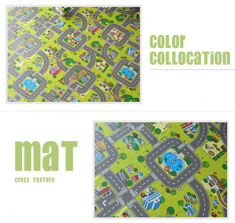 Tapete de Jogo do Bebê Cidade Estrada Espuma Tapee Infantil Tapis Enfant Quebra-cabeça Bebê Tapete Crianças 9 Pçs 30*30*1cm Jcc Eva 6 Jcc cidade estrada eva espuma tapete de