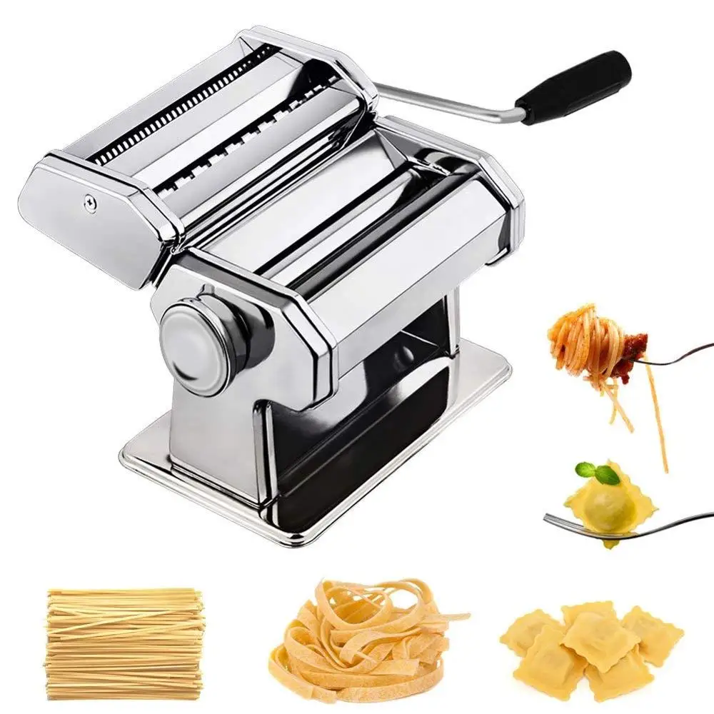 Noodle Pasta Maker Stainless Steel Nudeln Machine Lasagne Spaghetti Tagliatelle Ravioli Dumpling Maker Machine With Two Cutter - Цвет: noodle maker