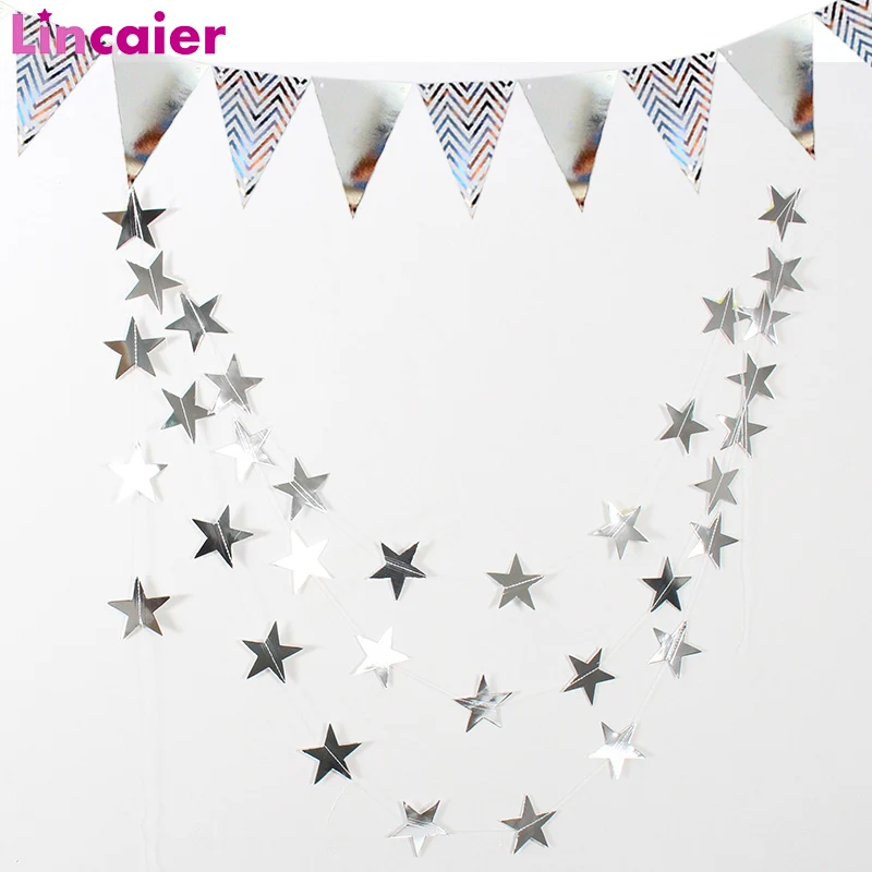 

Lincaier Pennant Banner Happy Birthday Party Decorations Kids Babyshower Garland Adult Rose Gold Silver 12 Flags Nurser Supplies