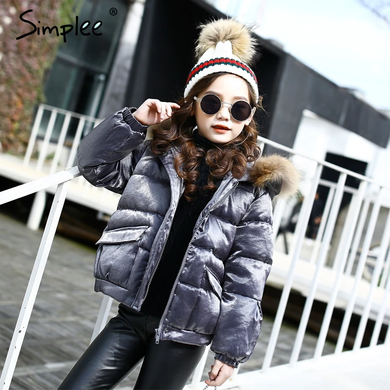 

2018 Thickening Girls Winter Jacket Coats Hooded Girls Family Matching Outfits Coat Fur Collar Thermal Windproof Clothes