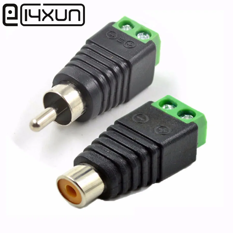 

EClyxun 5Pair=10PCS RCA Connectors Male + Female Plug TO AV Screw Terminal Video AV Balun Adapter Connector