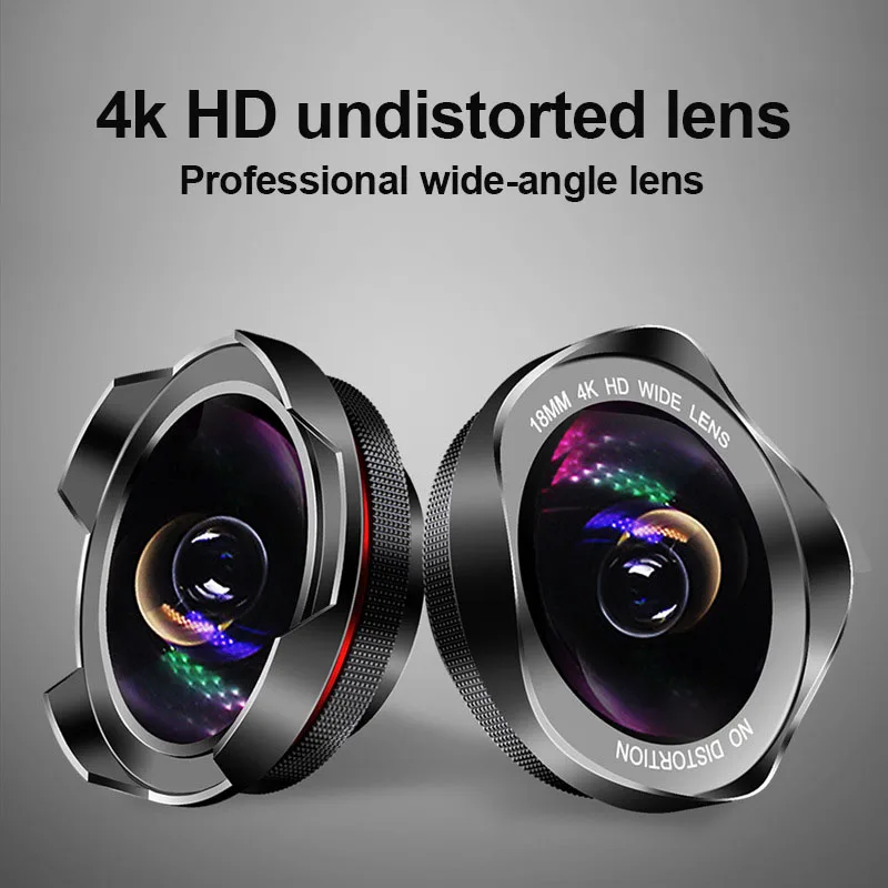 

Optic 4K 18MM HD Wide Angle Camera Phone Lens for iPhone Huawei Samsung JLRL88