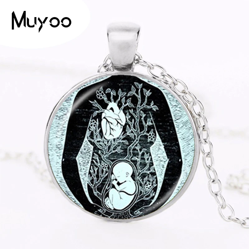 

Fetus Necklace Leonardo Drawing Pendant Artist Doctor Midwife Pregnant Mom Baby Pendant Birthing Gifts Women Jewelry HZ1