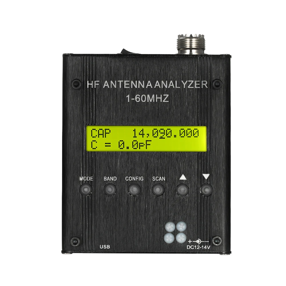 

MR300 Digital Shortwave Antenna Analyzer 1-60MHz RF SWR impedance(resistance+reactance) capacitance inductance for Ham Radio