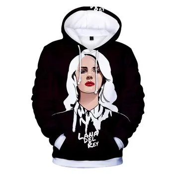 

Hot singer Lana del rey 3D Hoodies Male/Female Fashion Leisure Long Sleeve Hooded Sweatshirt Lana del rey Print Hoodies