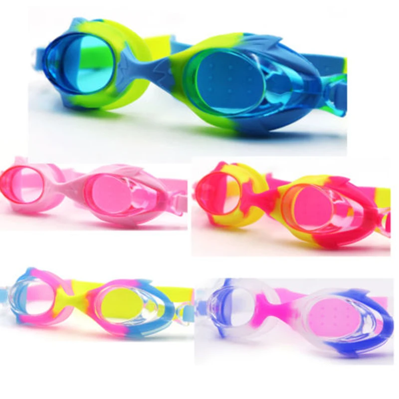 

New Hot Summer Swimming Glasses Colorful Children Silicone Anti-Fog Adjustable